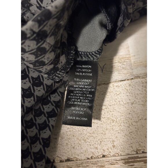 Betabrand Catstooth Dress Pants Black/Gray Cat Print Houndstooth Size Small - Picture 12 of 13